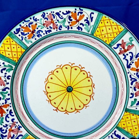Artistica Deruta Italy Hand Painted Dinner Wall Hanging Italian Decor Plate Vtg - Picture 2 of 5